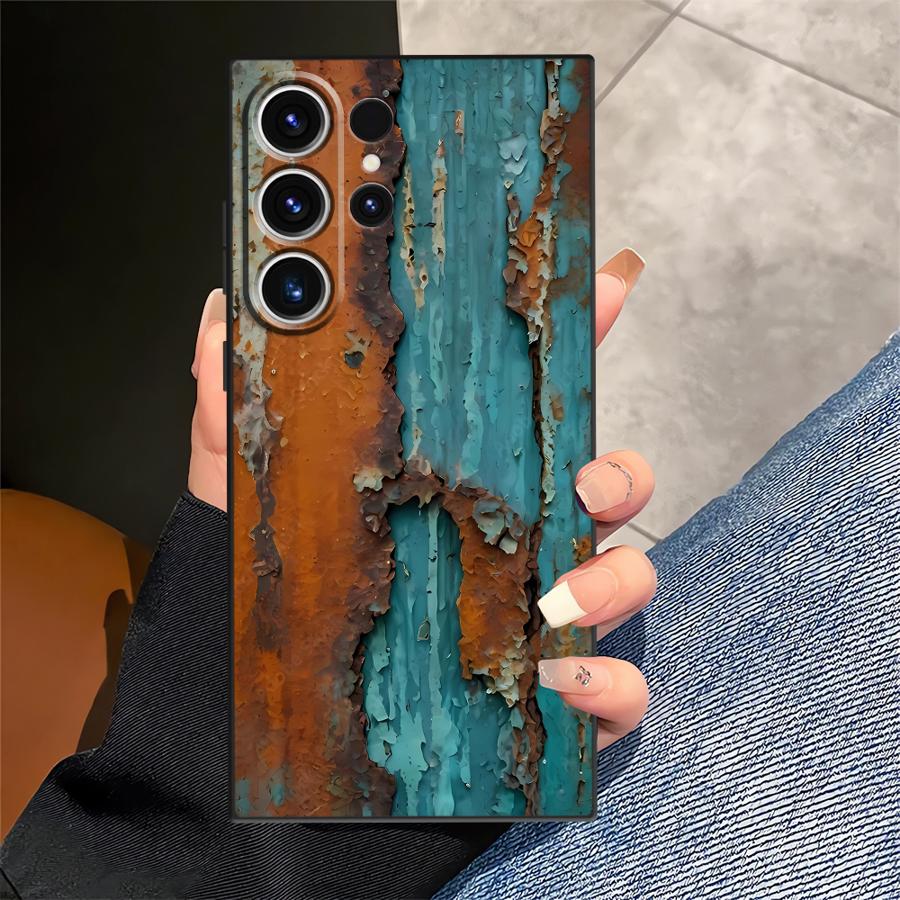 Funda Phone Cover Case for Samsung Galaxy S25 S23 S24 Plus S21 FE S26 Note 20 8 9 10 S10 S9 S20 Ultra Fashion Rust