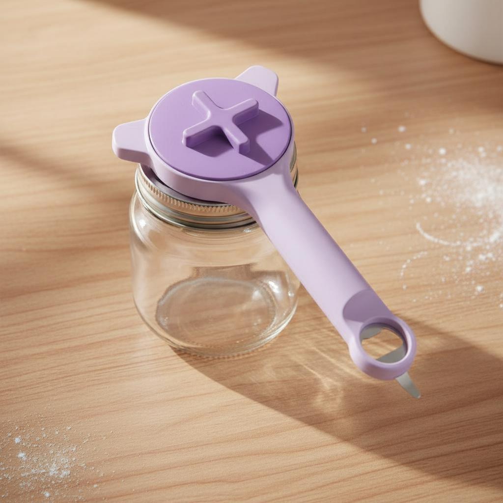 Multi-Function Opener Tool Ergonomic Design Multi-Function Opener Adjustable Lid Remover Space-Saving Labor-Saving Lid Remover