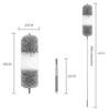 Telescopic Cleaning Duster Brush Extended Long Crevice Spider Web Microfiber Brushes Bendable Household Dust Clean Remover