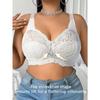 Lace Embroidery Comfortable Side Gathering Plus Size Sexy Daily Bra For Women
