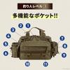 YuLago Fishing Bag, Large Capacity, Waterproof, for Fishing Tackle, Tackle, and Hooks (Khaki)