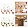 Spiral Hanging Ornament Moon Festival Party Home Decor Ceiling Window Decoration Premium Paper Elegant Celebration DIY Theme