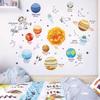 Solar System Universe Cartoon Wall Stickers - Home Decoration, Planets, Sun, Earth, Moon & Children's Room Bedroom Decor