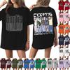 Women's Casual Fashion Round Neck Casual Letter Print Short Sleeve T,Shirt Top