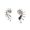 Fashion Forward Textured Conch Design Stud Earrings Lightweight Comfortable Wear Trendy Accessory Multiple Outfit Styles