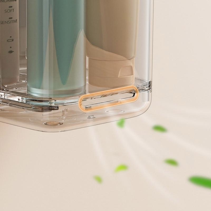 Drillless Installation Bathroom Organizers For Electric Toothbrushes And Accessories Durable Plastic Storage Rack Space Saving Design
