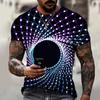 Fashion Men's T-Shirts 3d Vortex Printed Men's Clothing Street Designer Short Sleeved Loose Oversized Tshirts Daily Casual Tops