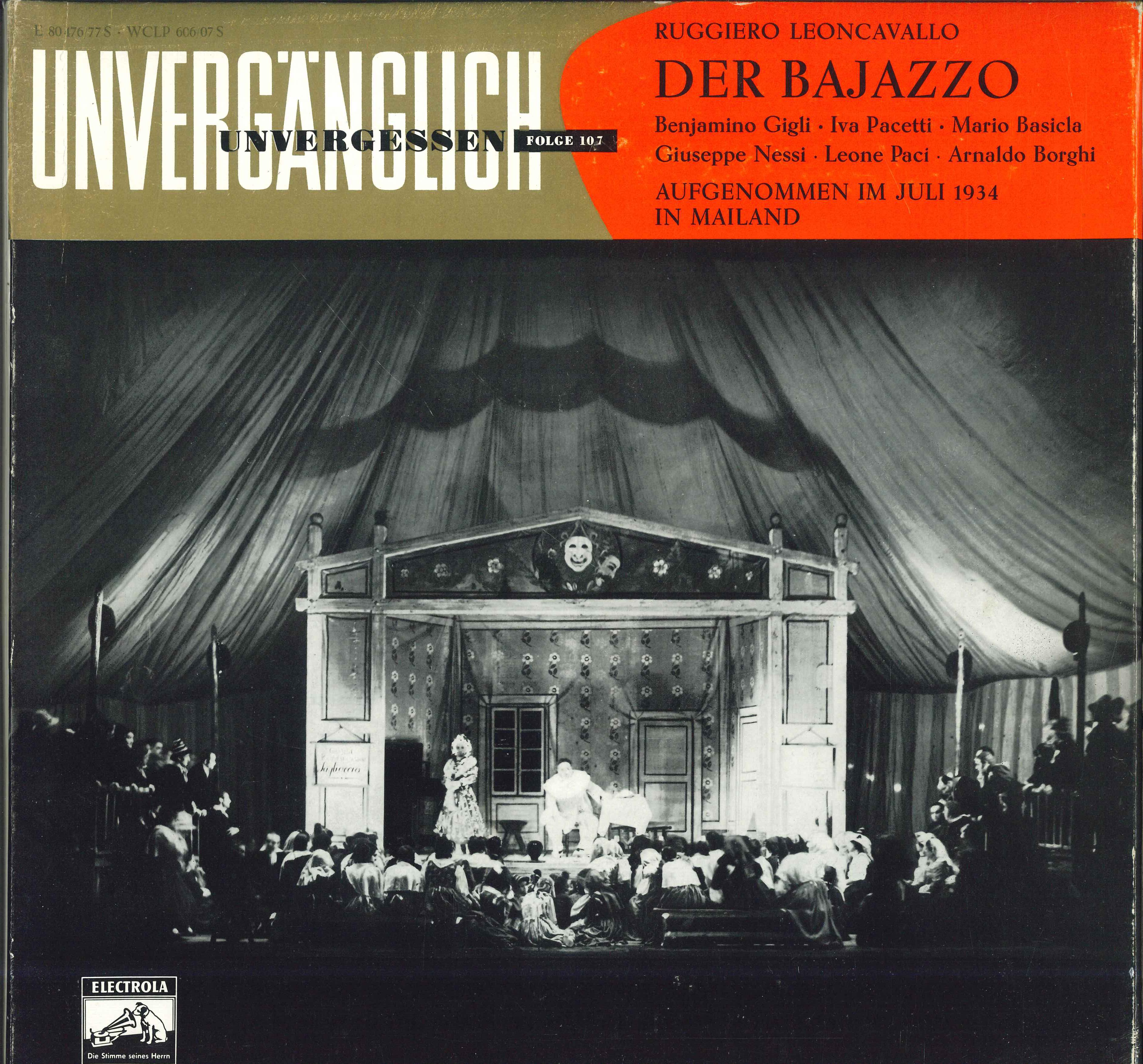 

LP Record FRANCO GHIONE MITGLIEDER DES ORCHE Leoncavallo Derbajazzo E8047677S ELECTROLA Germany Classical Used