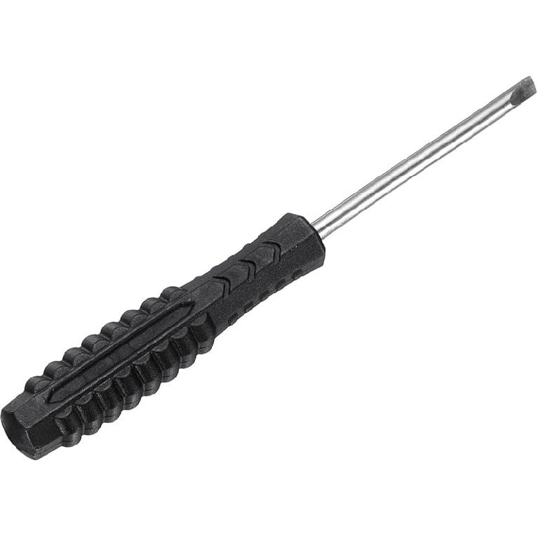 Uxcell Mini Schlitzschraubendreher 3,0 mm 98 mm Länge Mikro-Präzisions-Flachkopfschraubendreher mit rutschfestem Griff für Uhr, Brille, Handy
