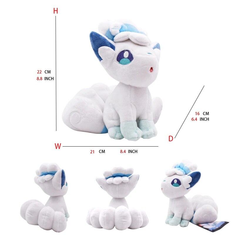 Alolan Vulpix Plush Toys Stuffed Animal Game for Collectible Gift,Cute Cartoon Character Black 9 Inch