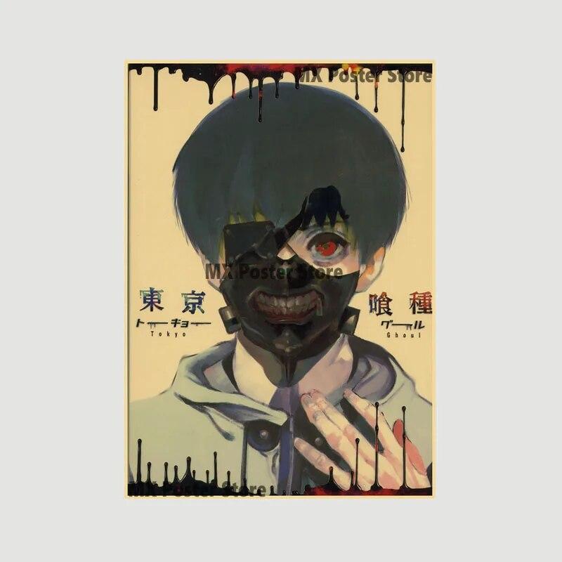 

Классические аниме-постеры с принтами на крафт-бумаге, художественная живопись, фотографии, украшение комнаты, настенная роспись, бар, домашний настенный художественный декор 30x21cm