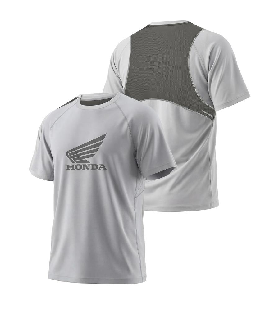 PHYPS MOTORCYCLE H-Tech Quick Dry Paneled Short Sleeve Light Gray
