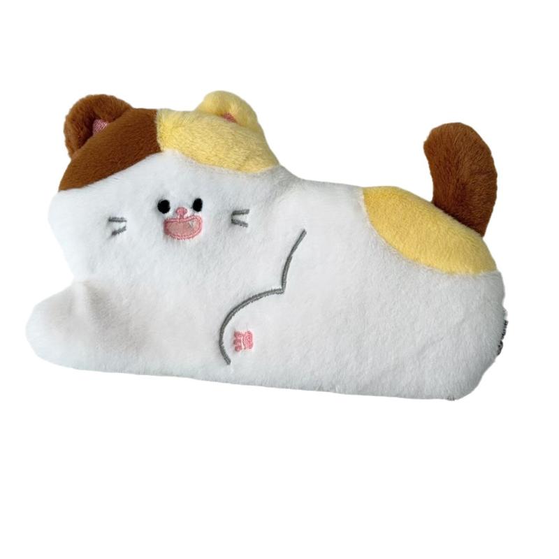 1Pcs Large-Capacity Japanese Style Cat Pen Bag Cute Cat Pen Case Plush Stationery Box For Junior High School Students Girls Gift