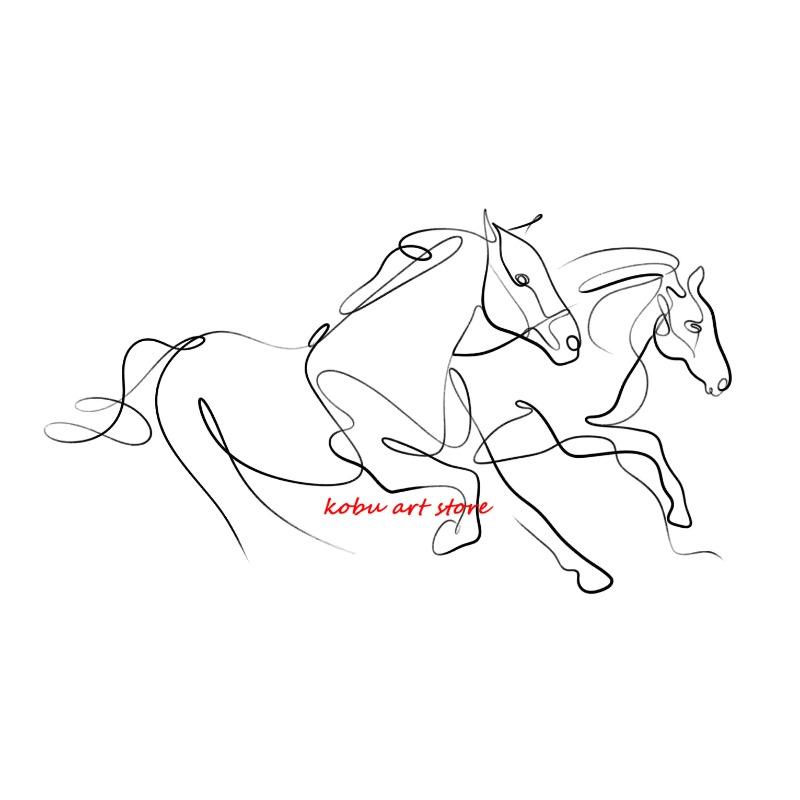 

Лошадь Однолинейное Искусство Современные Минималистичные Постеры Принты Холст Живопись Животное Лошадь Настенное Искусство Картина для Гостиной Домашний Декор 21cm×30cm NoFrame