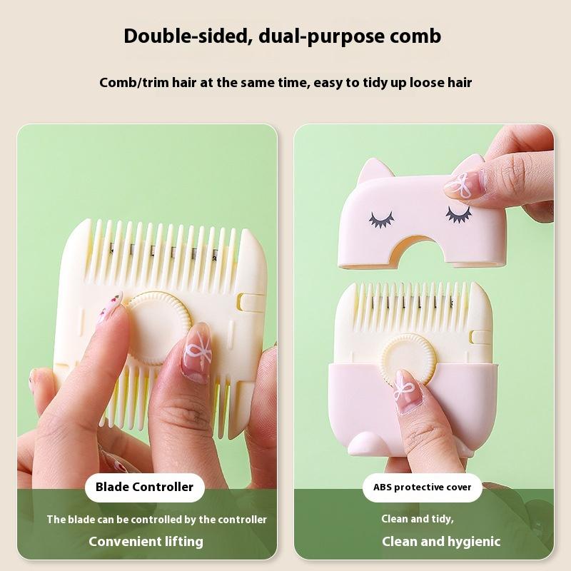 2 In 1 Baby Haircut And Hairdressing Comb Trim Bangs And Broken Hair Bangs Trimmer Manual Portable Children'S Adult Hair Clipper