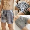 Men's High Waist Cotton Boxer Shorts - Loose Fit Sleep & Home Pants, Plus Size, Lightweight Four-Corner Design