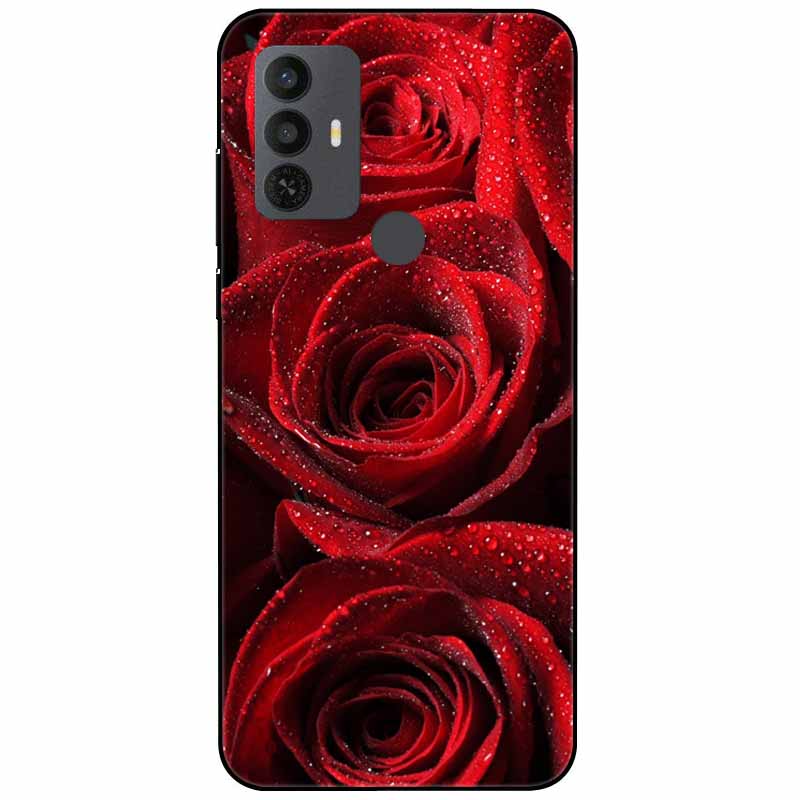 Phone Cover For Alcatel 1V 2021 Case Silicone Lovely Black Bumper Soft TPU Coque for Alcatel 1V (2021) 6002A 6002D 1 V Shells