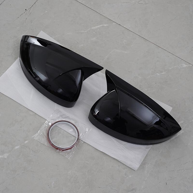 Side Wing Mirror Cover Cap Add on Glossy Black For Volkswagen Tiguan 2018-2022