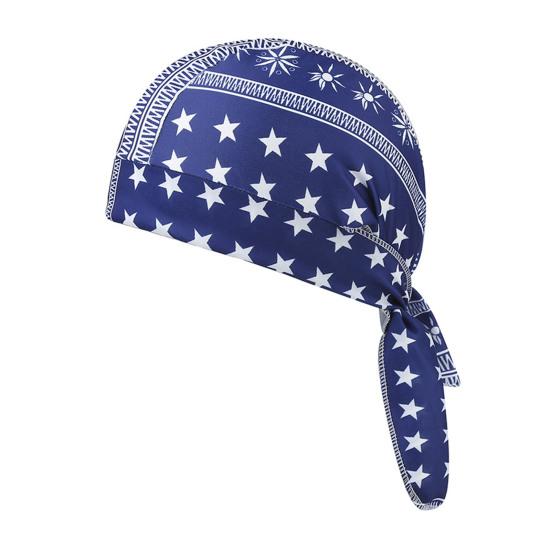 Paisley Cooling Headscarf Cap Set, Sweat Wicking Adjustable Straps Elastic Fit Breathable Hand Washable Headwrap