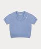 Sseomweeobeoteo Cotton Collar Pendant Knit - Blue