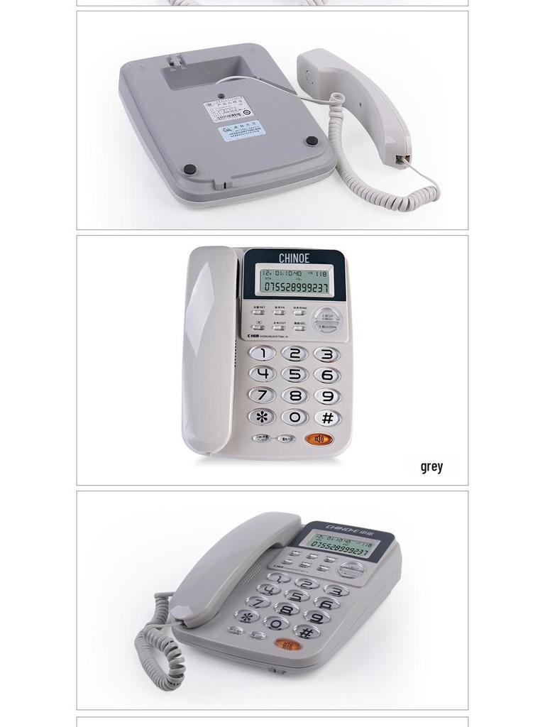 Zhongnuo C168 Kettős interfészű vezetékes vezetékes telefon hívófél-azonosítóval, akkumulátor nélkül, otthonra vagy irodába