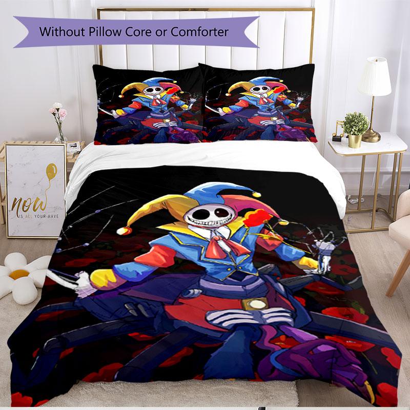Set copripiumino 3 pezzi (1*Copripiumino + 2*Federe, Senza Nucleo), Set Biancheria da Letto Morbido All‑Season con Stampa Poppy Playtime, Regalo Decorazione Camera da Letto