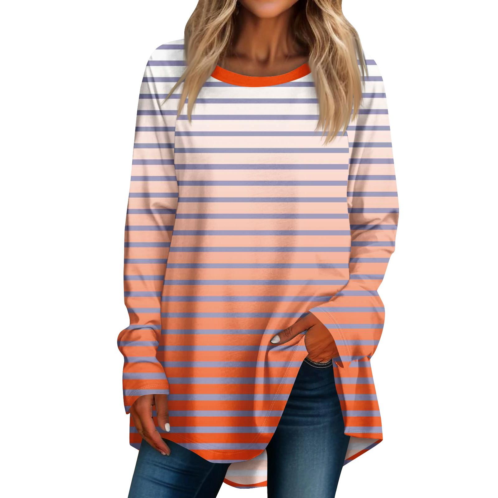 

Женская повседневная футболка больших размеров с длинными рукавами и круглым принтом, верхний пуловер XXXL