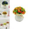 Decorative Fake Chrysanthemum Indicum Hemisphere Potted Plant With Plastic Construction For Indoor Home Office Decoration
