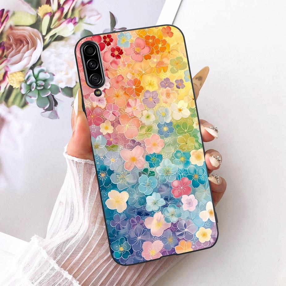 For Samsung Galaxy A90 5G Case SM-A908B Luxury Flowers Butterfly Painted Cover Soft Slim Phone Case For Samsung A90 A 90 5G Bags
