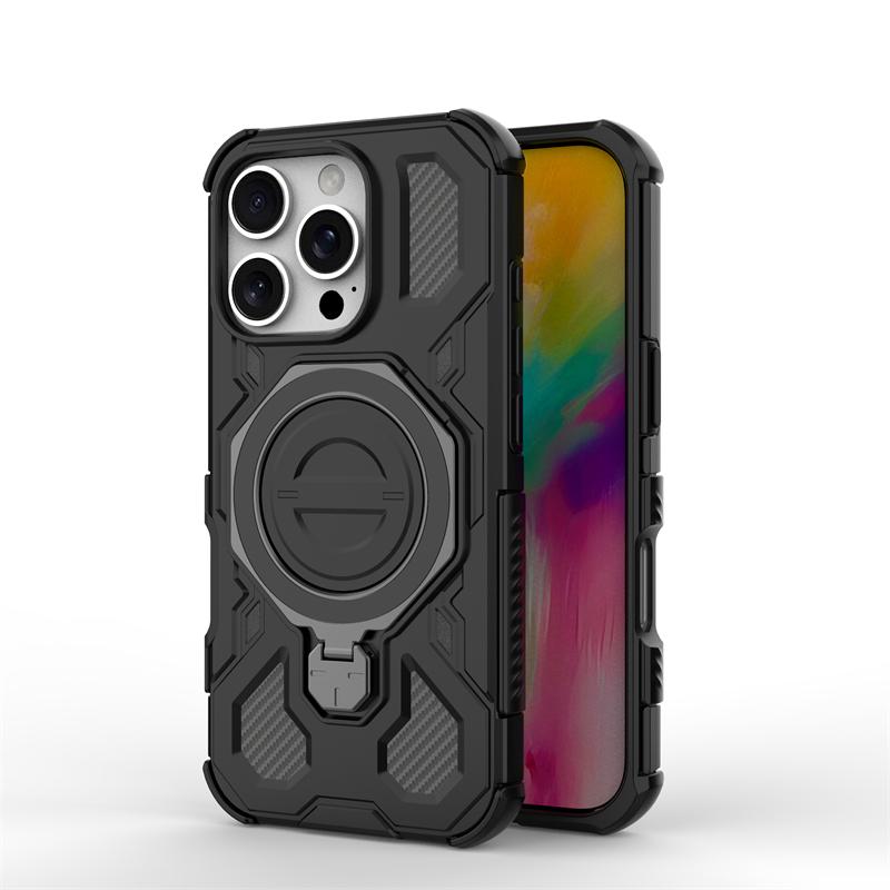 Magnetic Wireless Charge Cover For iPhone 15 16 17 Pro Max 16e Phone Holder Case iPhone 16 Pro Cover For iPhone 16 Pro Max Case