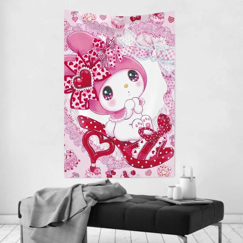 Sanrio Cartoon Tapestry Room Decoration Wallpaper Party Hanging Background Room Decoration Baby Room