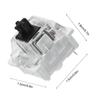 20PCS Black Switch Keyboard Switches 3 Pin Cross Black Axis Switch Replacement  Mechanical Keyboard