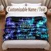 Nirvana Printed Flannel Blanket Custom Name Text Soft Warm Throw For Bedroom Holiday Gift
