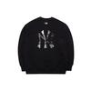 MLB Base Logo Sweatshirts Unisex Black Crew Neck Moderate Regular 3AMTC0114-50BKS