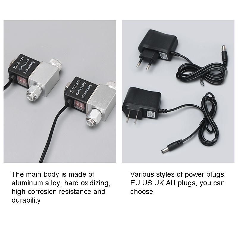 1PC Aquarium Magnetventil CO2 System Regler Aquarium Zubehör Elektrische Niedrigen Temperatur Magnetventil Für Aquarium DC12V