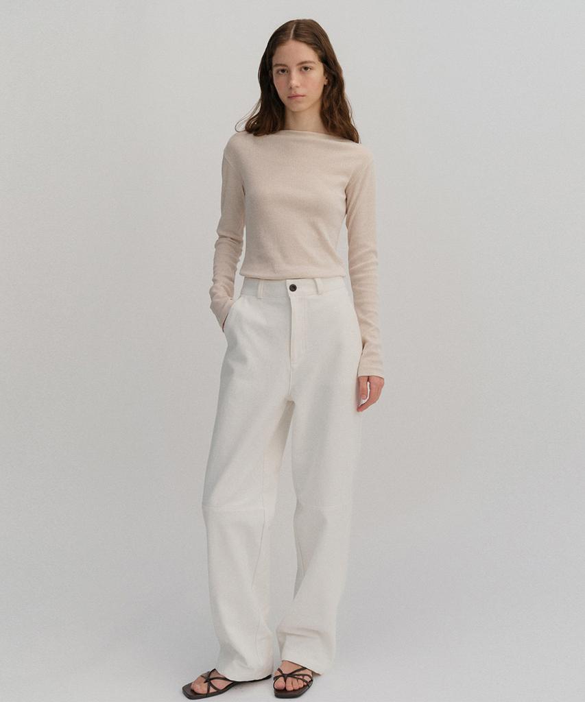 Beiodeu Oxford Cotton Pants_Ivory