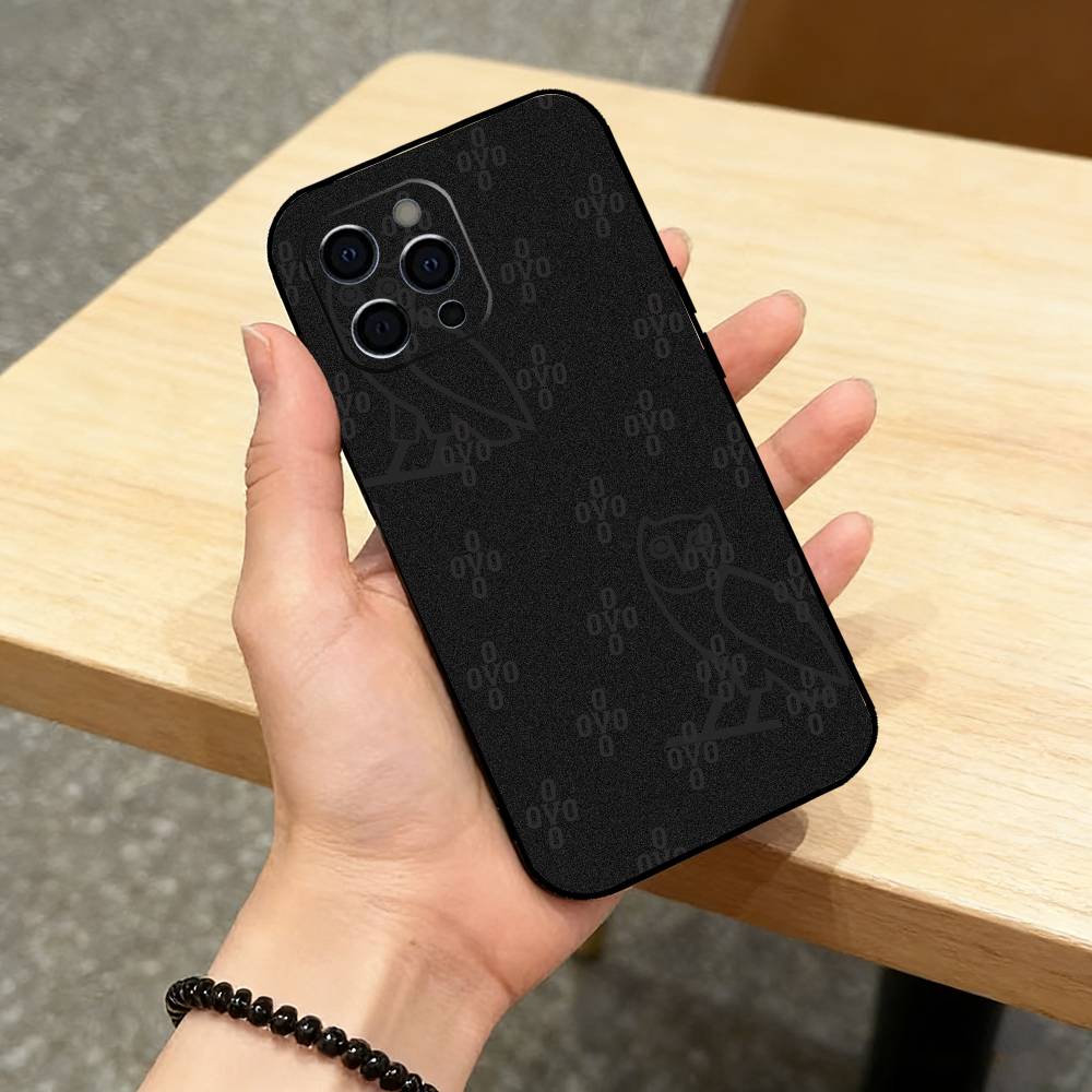 D-Drake OvO OWL   Phone Case For iPhone 17,16,15,14,13,12,11 Plus,Pro Max,XS,Soft Silicone Black Cover