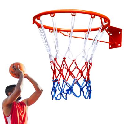2 Pcs Basketball Net Replacement Thick Professional Basketball Net Heavy Duty Anti Whip Color Net Fits Standard Indoor or Outdoor Rims