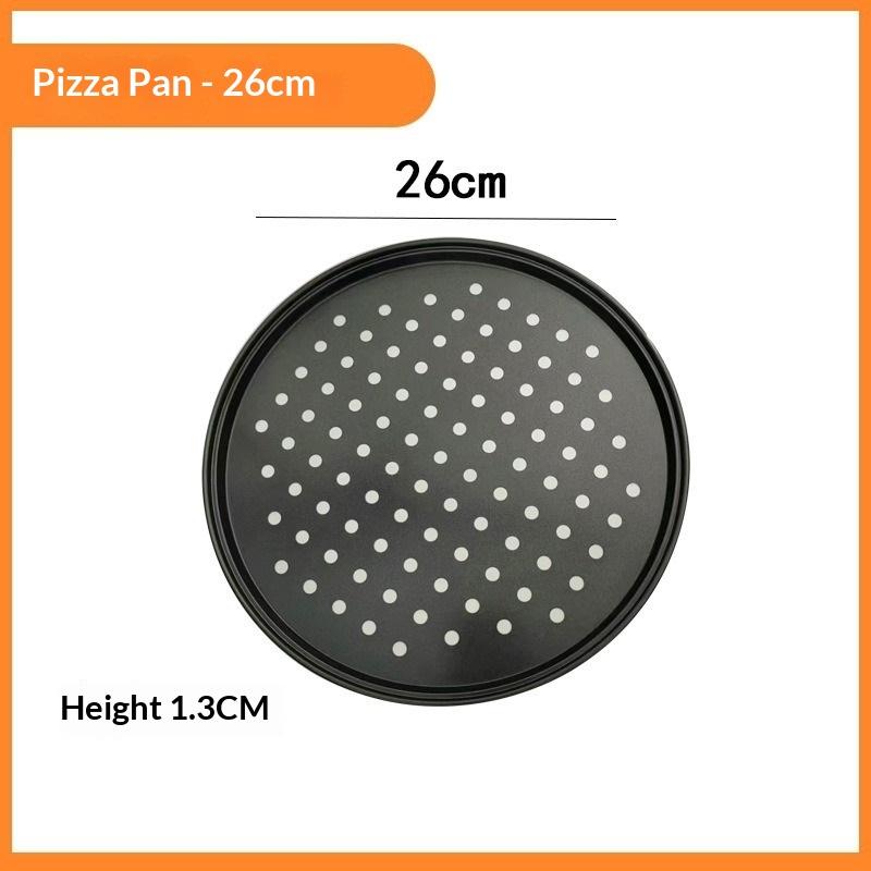 1Pcs Pizza Pans For Oven Round Pizza Pan With Holes Pizza Tray For Oven Baking Carbon Steel Pizza Oven Accessories Kitchen Tools