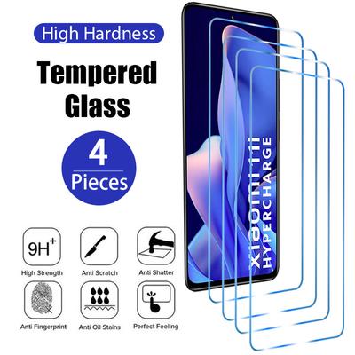 4PCS Tempered Glass for Poco X5 X4 X3 F4 F3 R2 Pro GT NFC Screen Protector for Xiaomi Poco  M5S M5 M4 M3 Pro 5G Glass