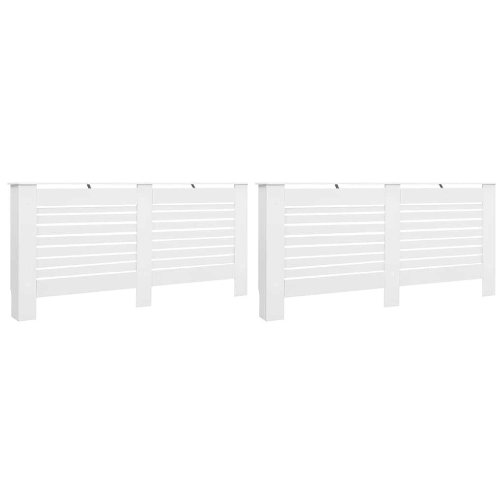 Radiator Covers 2 pcs White 172 * 19 * 81.5 cm MDF