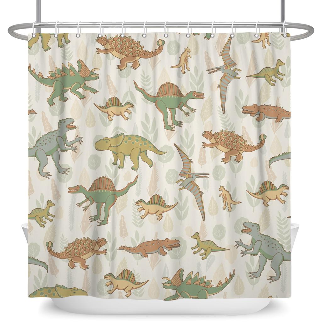 Cute Cartoon Animal Shower Curtain Waterproof Bath Curtain Bathroom Decor Kids Friendly Design Multiple Fun Patterns With Hooks