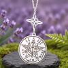 Dawapara Tetragrammaton Pentagram Necklaces Witches Knot Pendant Wiccan Protection Amulet Stainless Steel Jewelry