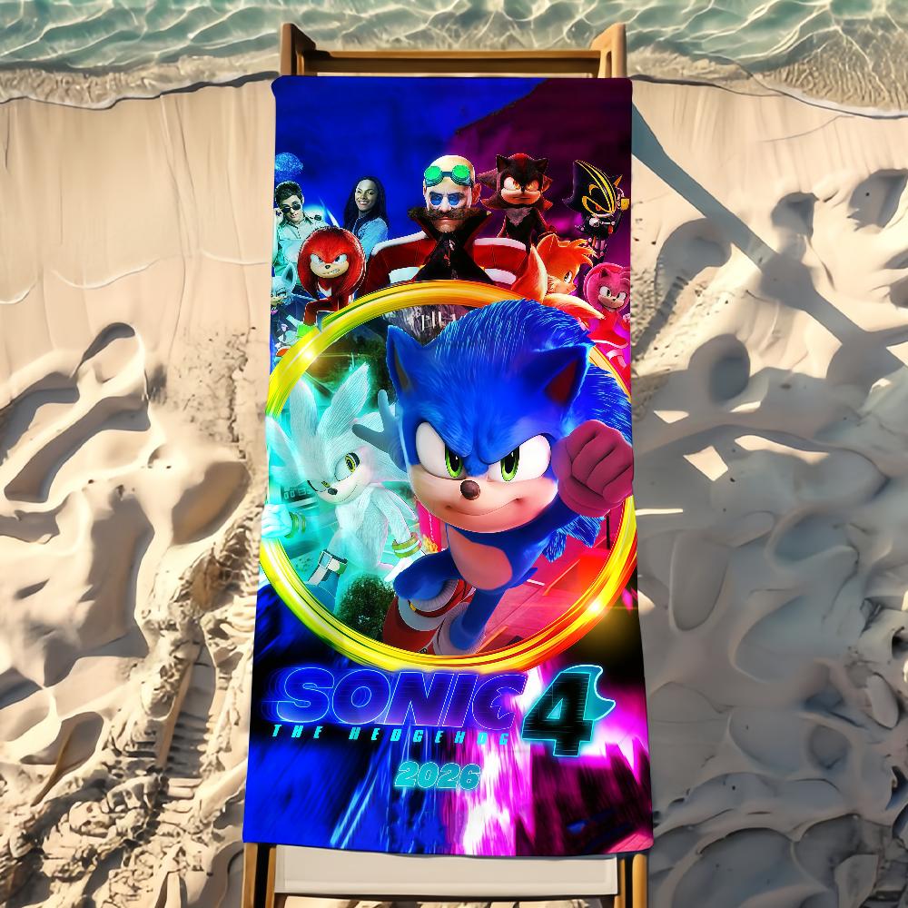 Game S-Sonic The H-Hedgehog 4 Towel Beach Towel Travel Lightweight Skin Friendly For Pool Beach Camping Cruise Summer