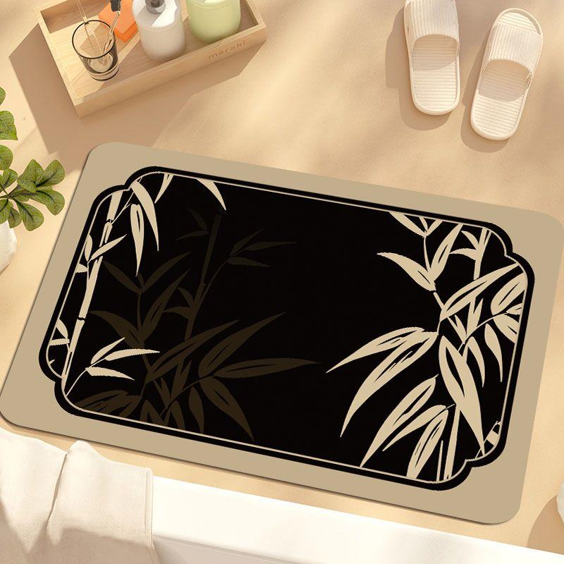 Retro Chinese soft diatom mud absorbent mat bathroom floor mat toilet door toilet mat quick drying non-slip foot mat