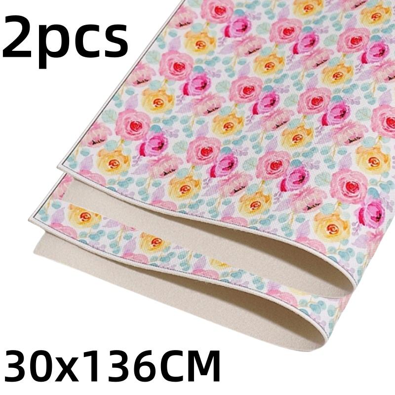 

Faux Leather Sheets Synthetic Leather Heart Printed Vinyl Fabric DIY Handbags Supplies Bows Making Material