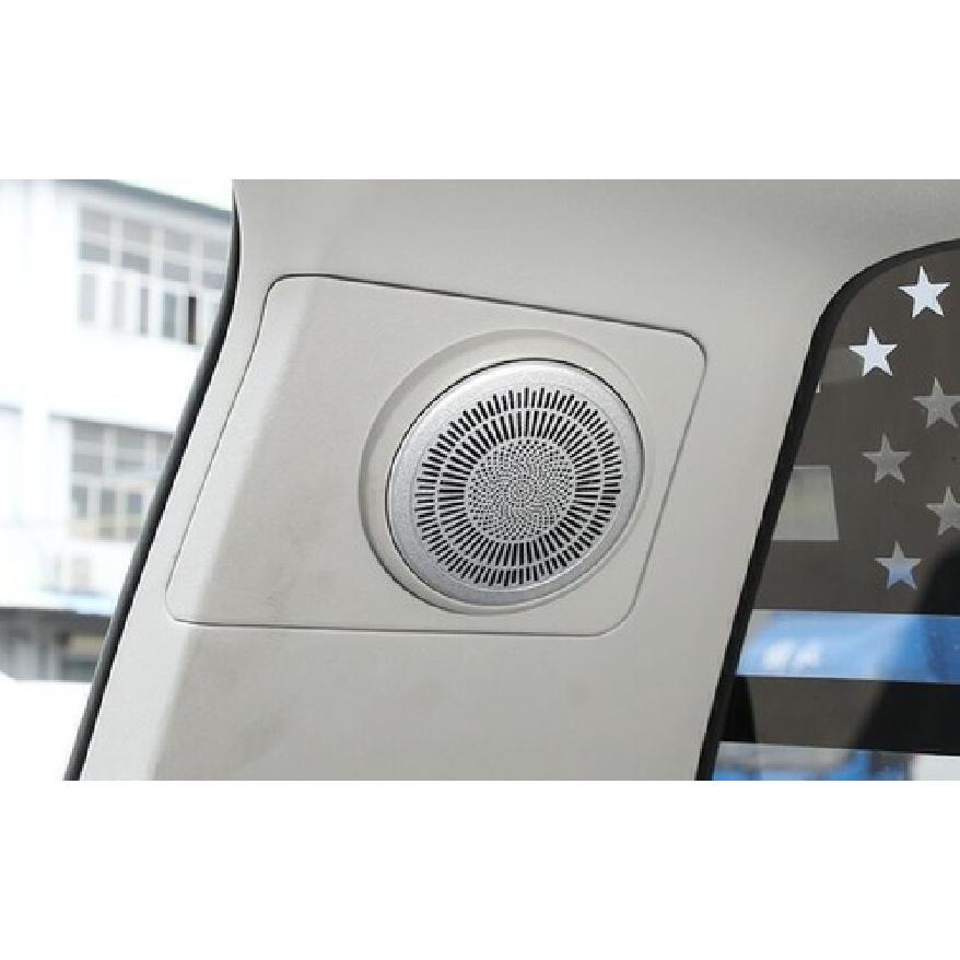For Toyota FJ Cruiser 2007-21 Silver Steel Trunk Both Side Speaker Cover Trim 2x
