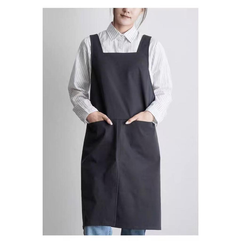 Home Kitchen Cooking Waterproof and Anti-fouling Coffee Sleeveless Apron Overalls