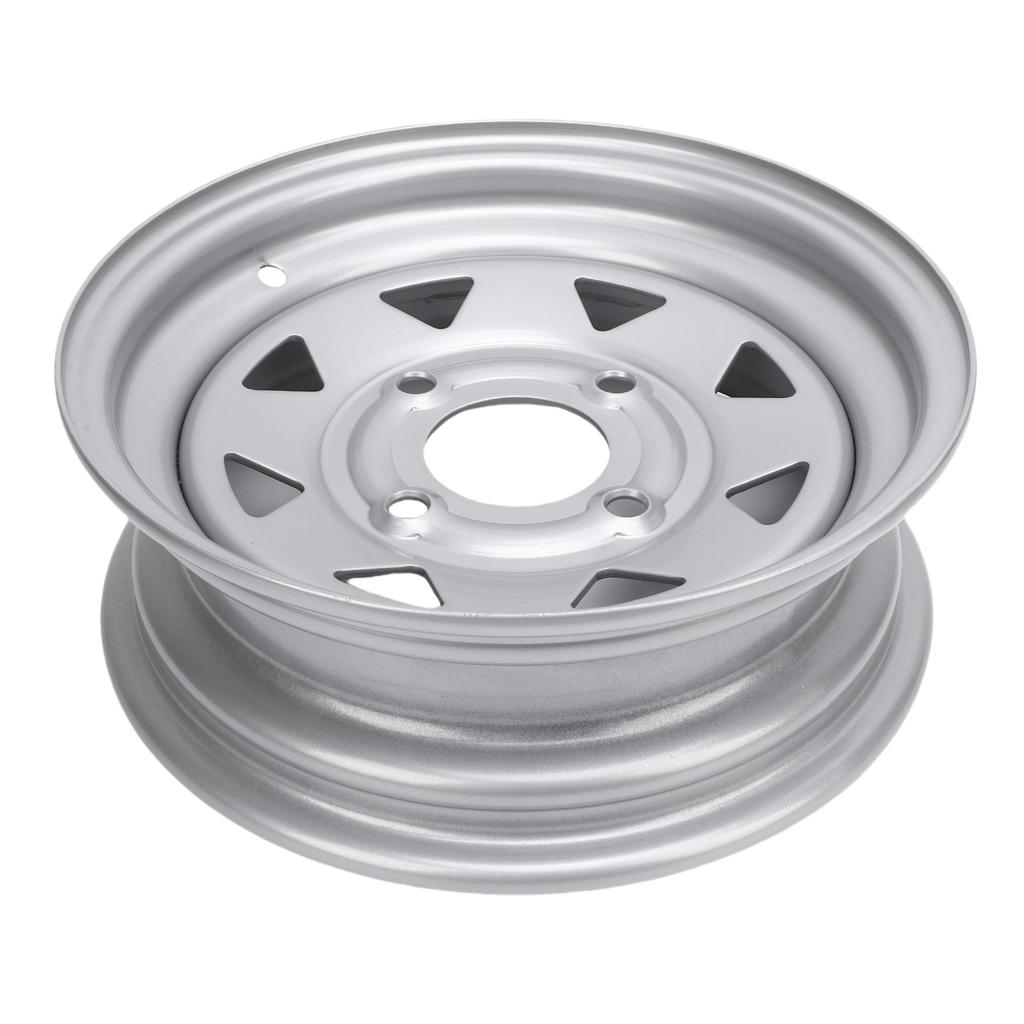 Anhängerradfelge 12 Zoll Silberfarben 12x4 4 114.3 Anhängerradfelge Ersatz für Frachtboot