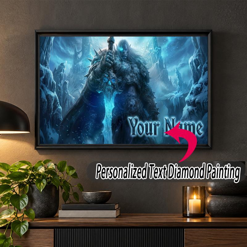 World of Warcraft Custom Name Text 5D Diamond Painting Kit DIY Full Drill Diamond Art Decoration